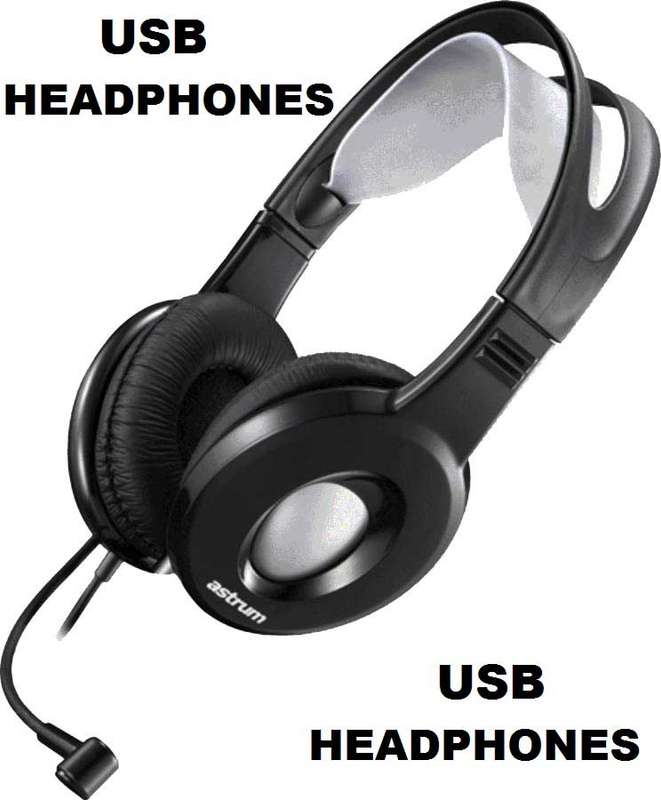 ASTRUM RAGA "USB" HEADPHONES WITH MIC {PERFECT FOR VOIP, LISTENING MUSIC} (BRAND NEW)