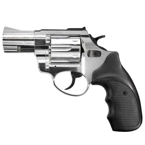 9mm Blanks Gun - Zoraki r2  3`` shiny chrome & * 10 x 9mm Blank Rounds - No License Required