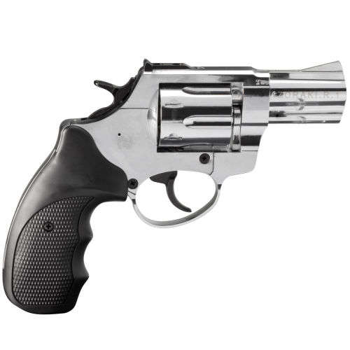 9mm Blanks Gun - Zoraki r2  3`` shiny chrome & * 10 x 9mm Blank Rounds - No License Required