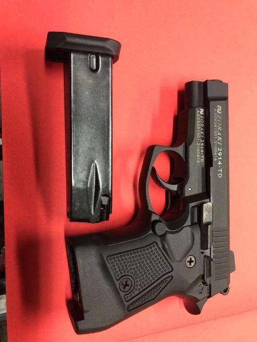 Blanks Gun Combo - ZORAKI 2914TDB -9mm Blanks & Pepper Firing Hand Gun & 10 x 9mm Blanks Rounds