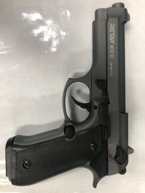 9mm Blanks Gun combo -Retay Mod92 GREY - 9mm Pepper Firing. Looks Like Beretta 92fs & 10XBLANKS