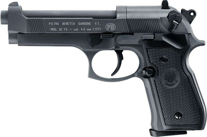 Beretta M 92 FS cal. 4,5 mm (.177) 8 Shot Co2 Pellet Gun - Sniper Grey / Black (Made in Germany)