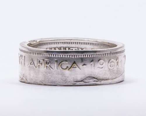 Coin Ring (South Africa 1c 1961 - 1964 Silver Plated)