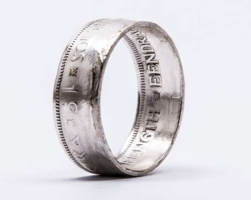 Coin Ring (South Africa 1c 1961 - 1964 Silver Plated)