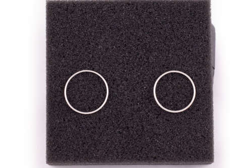 Solid Sterling Silver (.925) Circle Stud Earrings