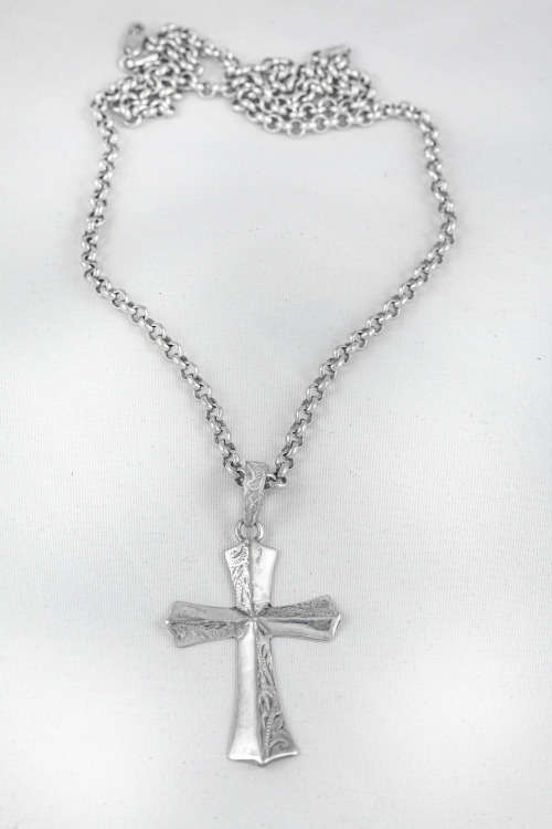 Solid Sterling Silver (.925) Chain With Cross