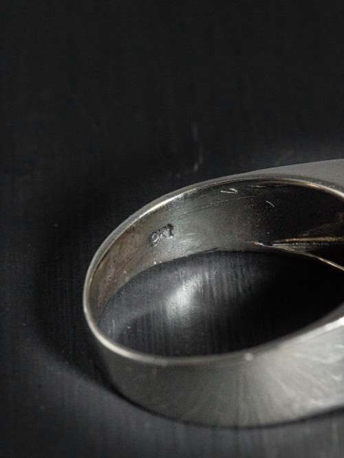 Seymchan Meteorite, Solid 9kt Yellow Gold Ring