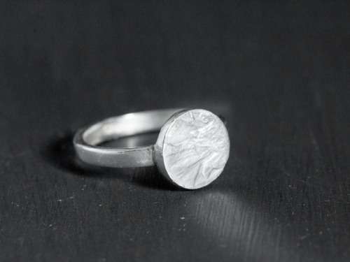 Solid Sterling Silver (.925) Ring With Silver Coin Head