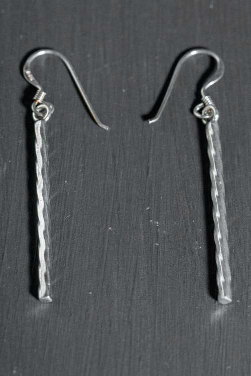 Solid Sterling Silver (.925) Twisted Drop Earrings