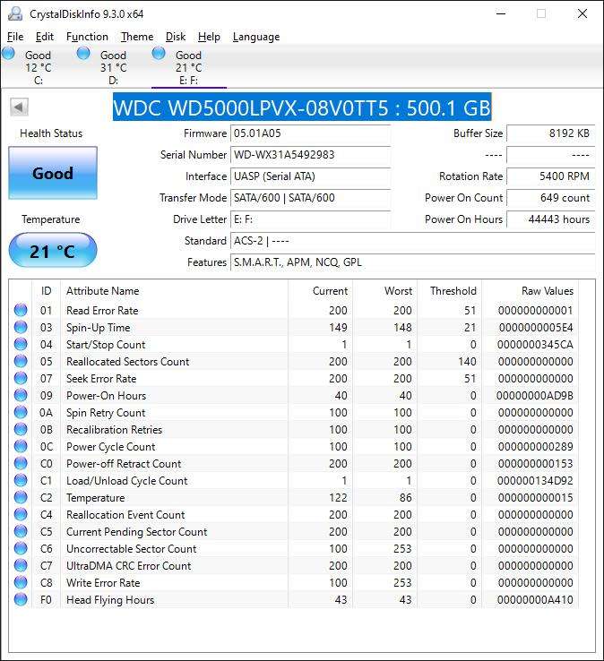 2.5inch 500GB Internal Hard Drives
