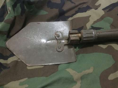 SADF Early WOODEN HANDLE SPADE with pick