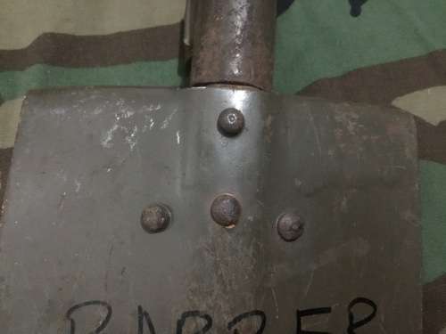 SADF Early WOODEN HANDLE SPADE with pick