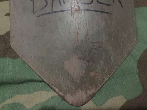 SADF Early WOODEN HANDLE SPADE with pick
