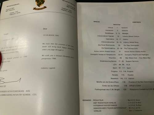 SADF INFANTRY SCHOOL  year book