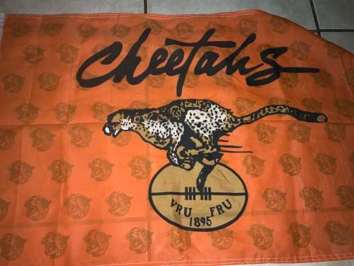 SA RUGBY cheetahs  SUPPORTERS FLAG B/W