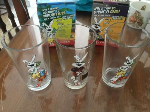 Caltex bunny  collectors 3 glasses