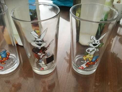 Caltex bunny  collectors 3 glasses