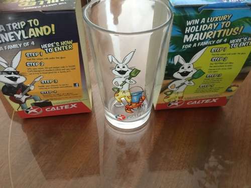 Caltex bunny  collectors 3 glasses