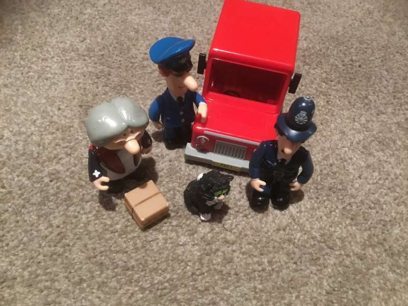Postman Pat & cat , Mrs Goggins.police man 14 items