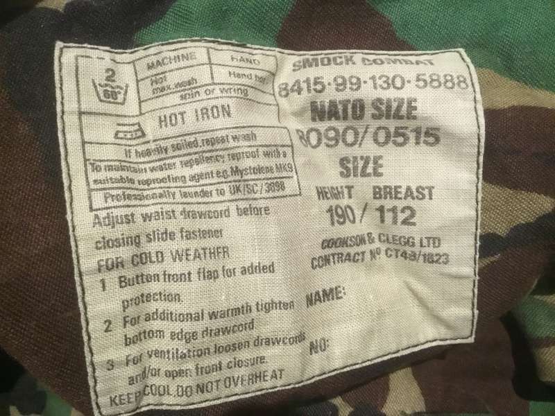camouflage Smock combat size 190 / 112