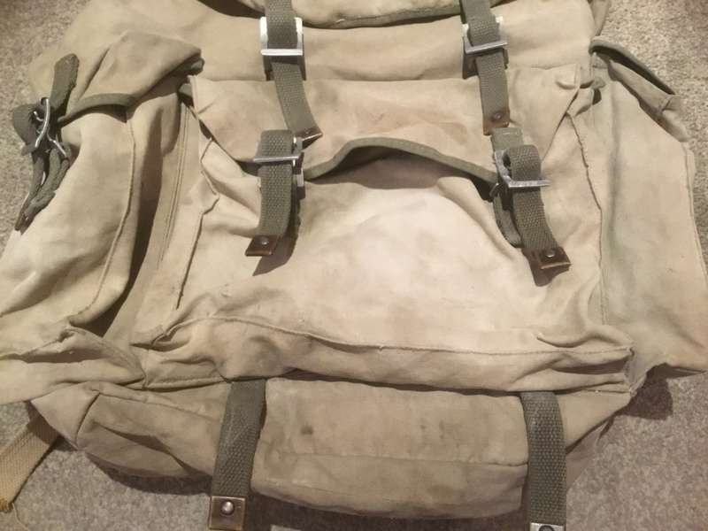 Vintage ww2 era military rucksack