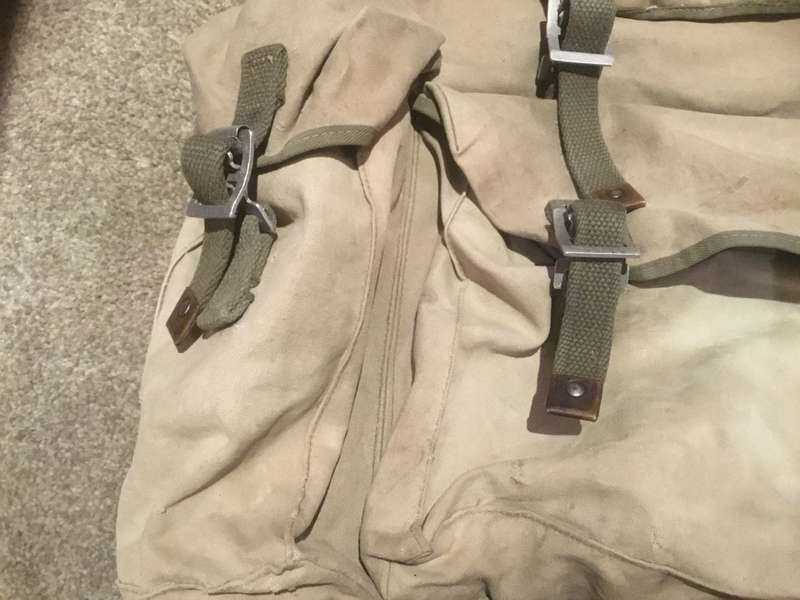 Vintage ww2 era military rucksack