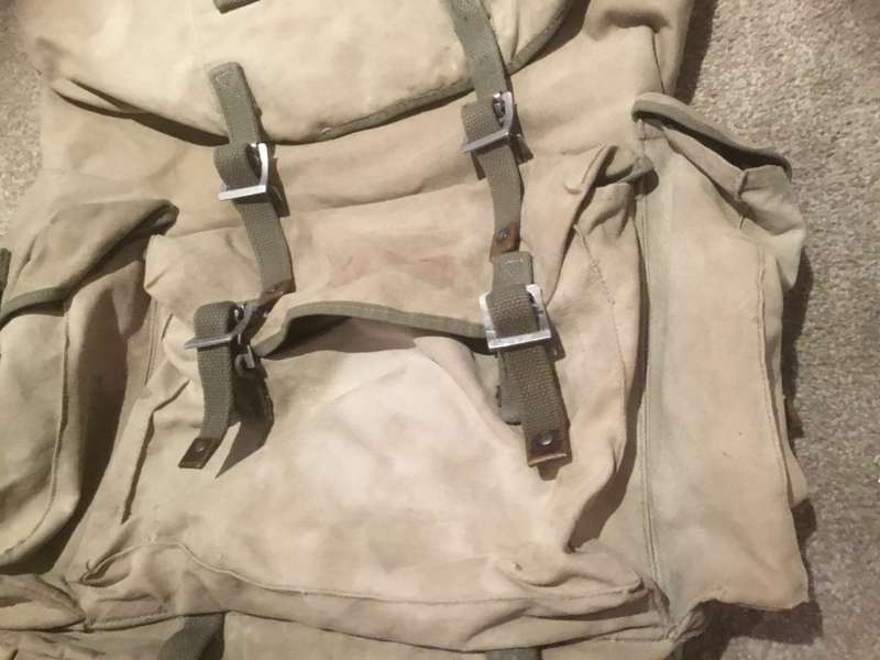 Vintage ww2 era military rucksack