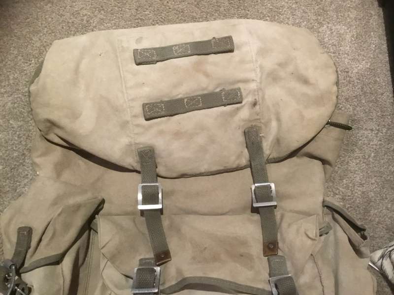 Vintage ww2 era military rucksack
