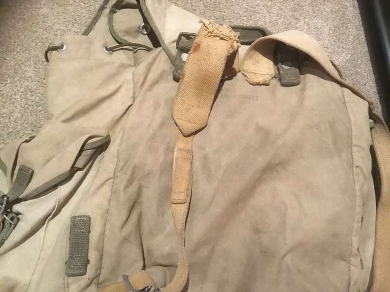 Vintage ww2 era military rucksack