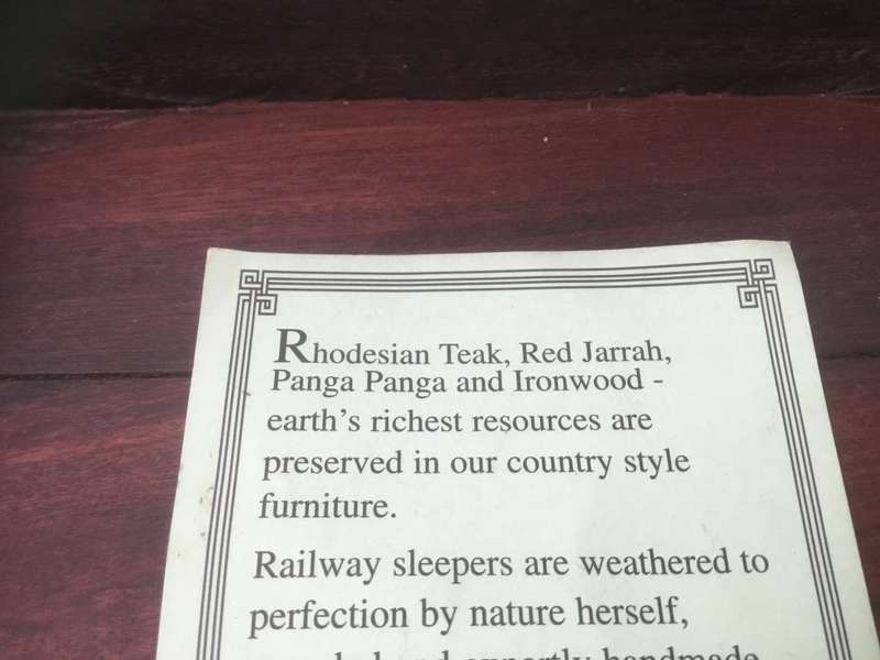 Rhodesian railway sleepers wood box
