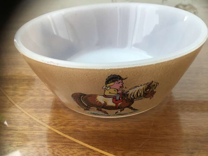 Vintage Norman Thelwell Pony Horse Rider bowl & beer mug 1970 era