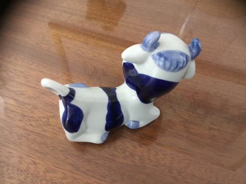Vintage BOSMAN DELFT NUMBERED 626 COW figure
