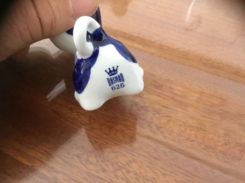Vintage BOSMAN DELFT NUMBERED 626 COW figure