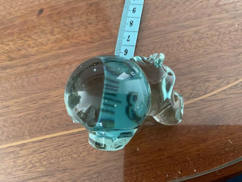 Vintage NGWENYA GLASS HIPPO & Hyena Made in Kingdom of Swaziland Figurines.