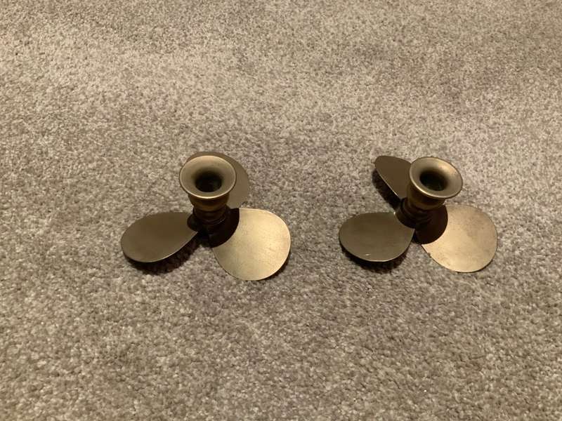 SA NAVY workshop Propeller prop candle holder