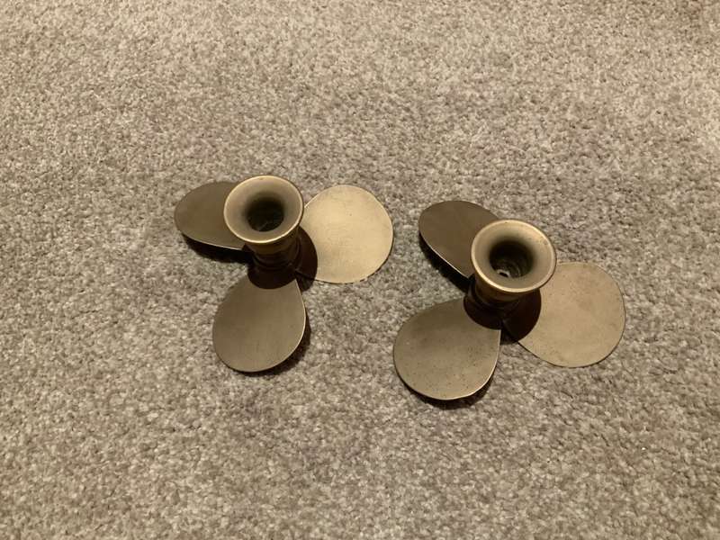 SA NAVY workshop Propeller prop candle holder