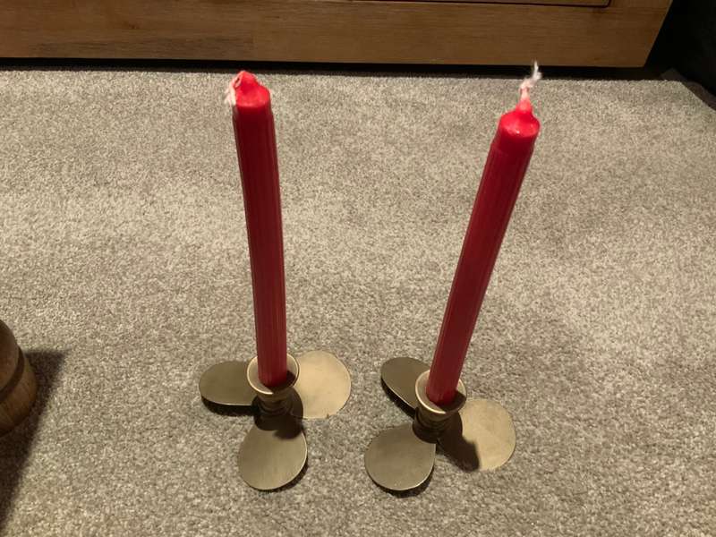 SA NAVY workshop Propeller prop candle holder