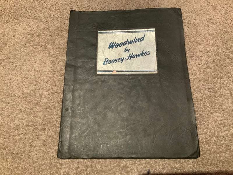 Vintage woodwind by bossy & hawkes Clarinet bassoon saxs catalog 1956