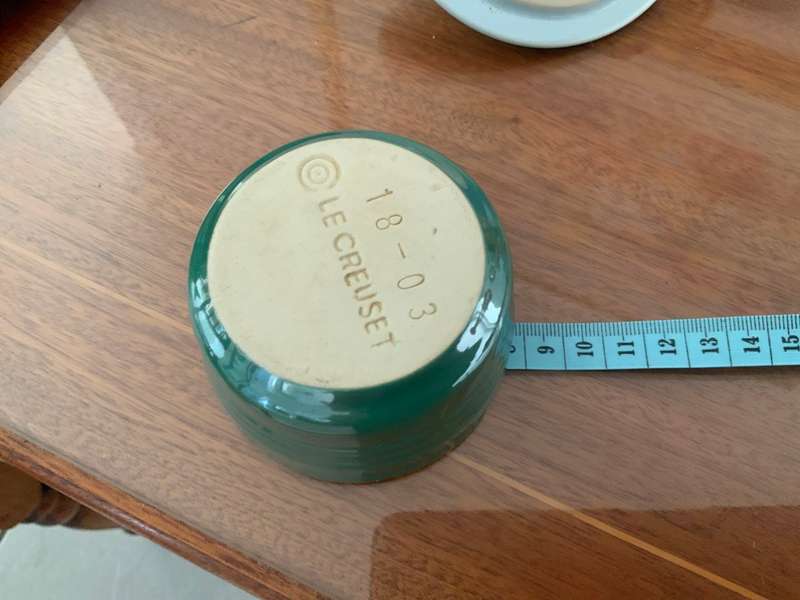 Le creuset  soufflé dishes &mini round cocotte coastal blue