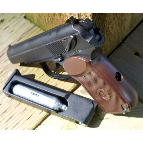 KWC Makarov PM, 4.5mm BB Pistol, CO2 Gas Gun/ Full Metal/ FREE 250 Bbs + 3 GAS