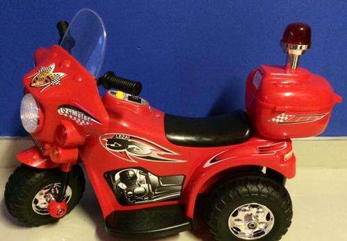 BATTERY POWERED RIDE ON MOTOR BIKE WITH POLICE LIGHT AND SOUND