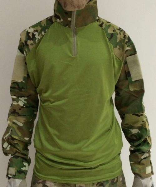 Tactical long sleeve Shirt MULTICAM sleeves, with Zip pockets and velcro on the sleeves