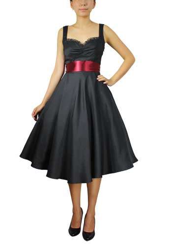 Retro Satin Dress - SA Size 36 Only