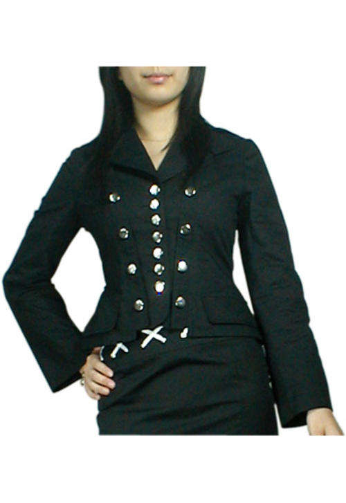 Black Corset Military Jacket - Size 40 Only