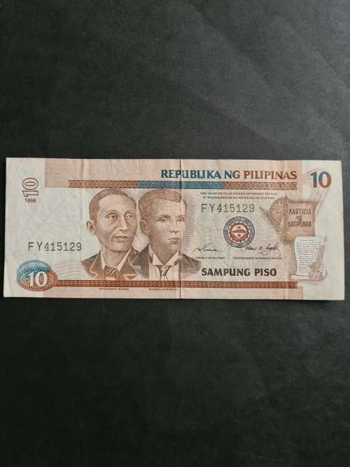 Phillipnes 10 Piso 1998 VF