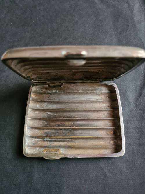 Silver plated Mini Cigar/Cigarette Case 8cm by 7cm