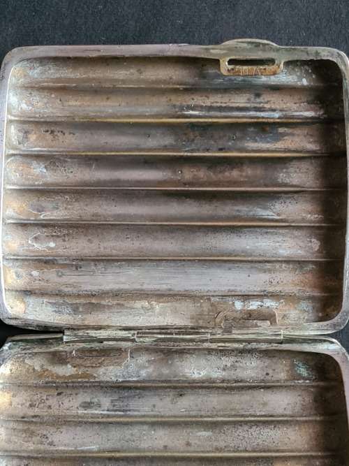 Silver plated Mini Cigar/Cigarette Case 8cm by 7cm