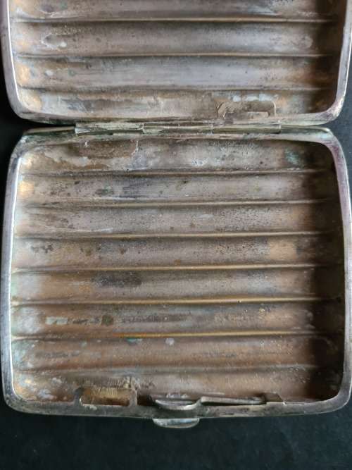 Silver plated Mini Cigar/Cigarette Case 8cm by 7cm