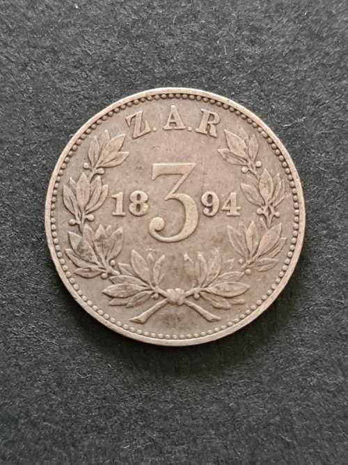 ZAR Threepence 1894