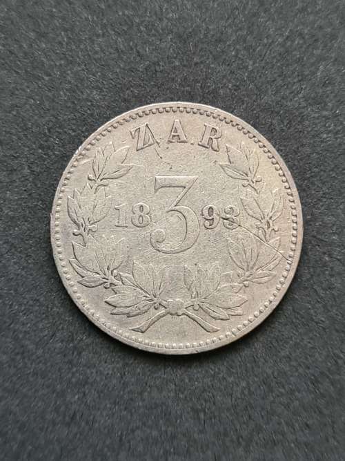 ZAR Threepence 1893
